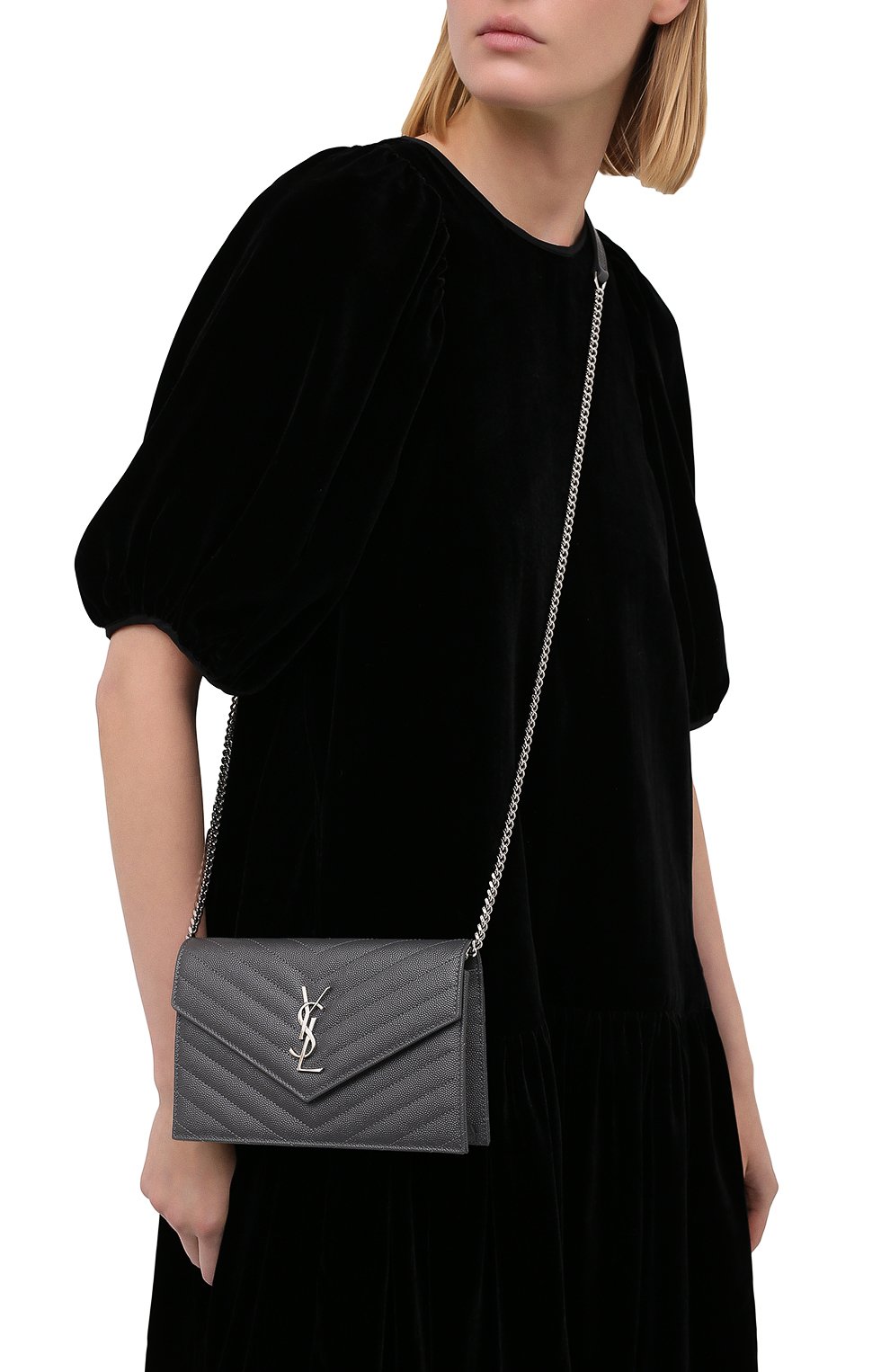 Сумка monogram envelope mini SAINT LAURENT, арт. 393953/B0W02, фото 2