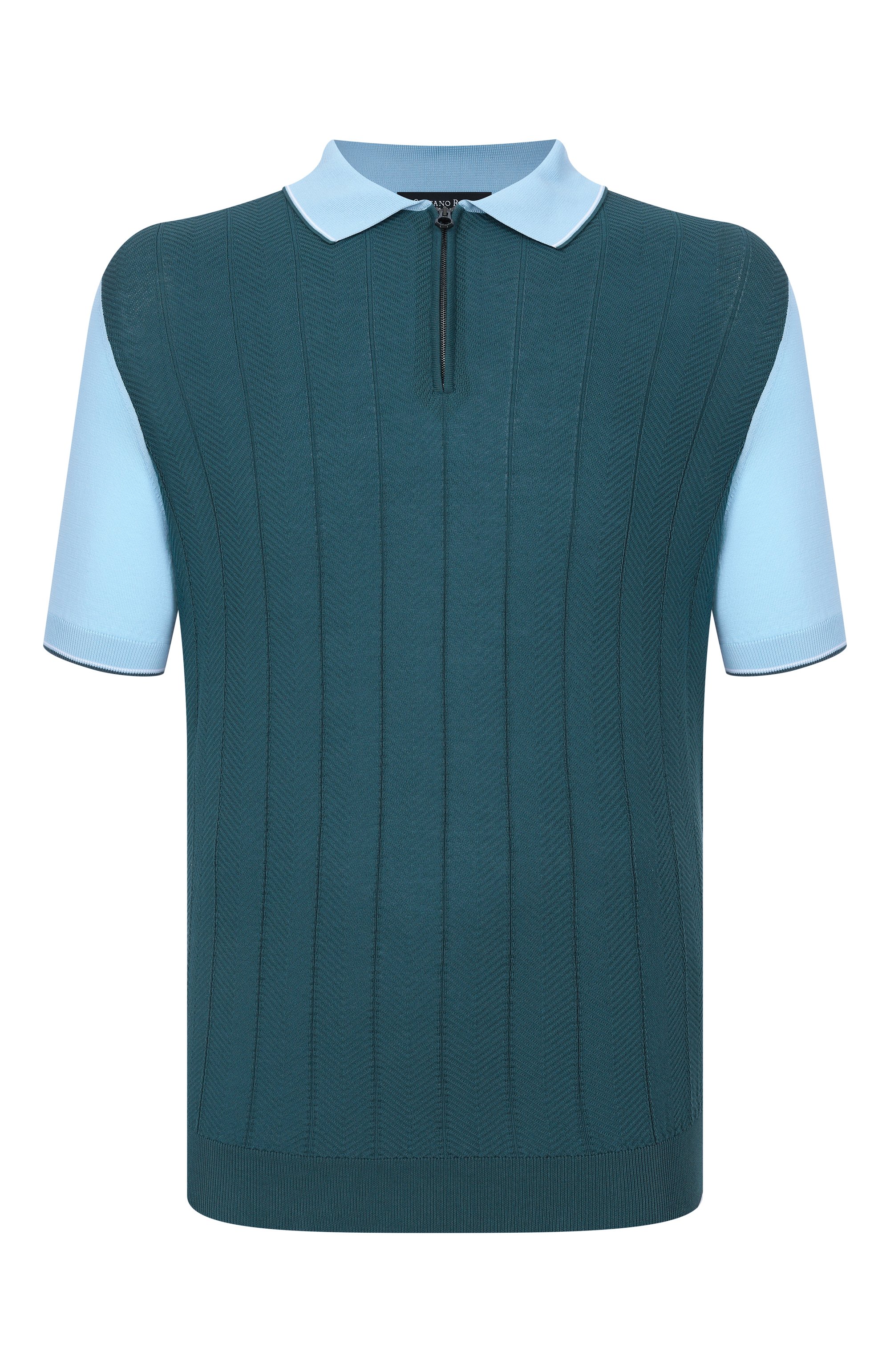 Хлопковое поло STEFANO RICCI бирюзового цвета по цене 110000 руб., арт. K818112P31/F26278, фото 1 Хлопковое поло STEFANO RICCI, арт. K818112P31/F26278, фото 1