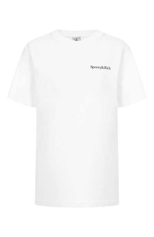 Хлопковая футболка Sporty and Rich T0043602006WH01 Белый T0043602006WH01