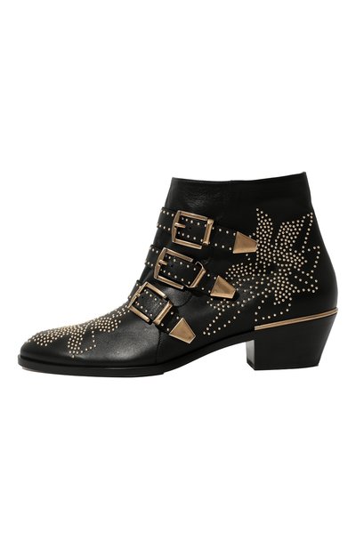 Кожаные казаки susanna CHLOÉ черного цвета по цене 118000 руб., арт. CHC16A13475, фото 4 Кожаные казаки susanna CHLOÉ, арт. CHC16A13475, фото 4