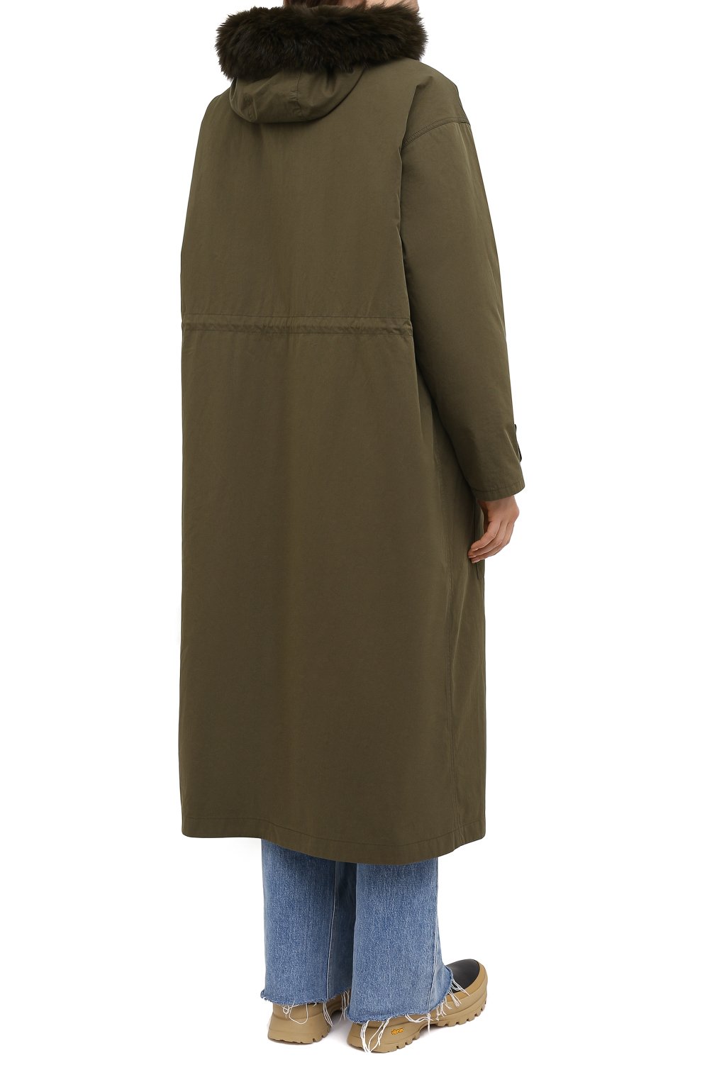 Парка с меховой отделкой YS ARMY PARIS хаки цвета по цене 221000 руб., арт. 21WFM03320A02X, фото 5 Парка с меховой отделкой YS ARMY PARIS, арт. 21WFM03320A02X, фото 5