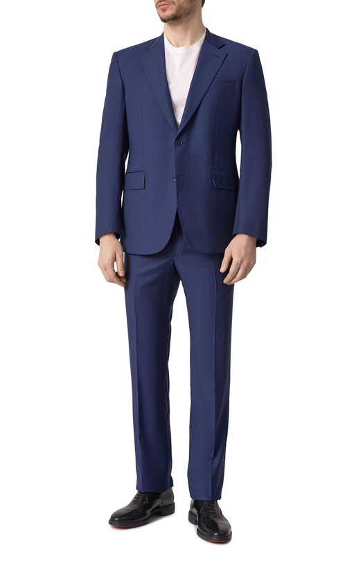 Шерстяной костюм Stefano Ricci M1SF432220/W0032S/64 Синий  M1SF432220/W0032S/64 Фото 2