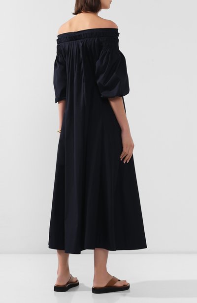 Хлопковое платье GABRIELA HEARST, арт. 220446/T030/38/DARK NAVY, фото 4