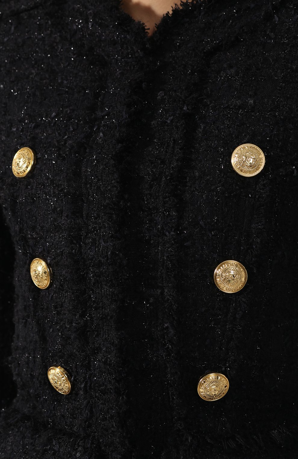 Буклированный жакет BALMAIN черного цвета по цене 358000 руб., арт. RF17211/C076, фото 5 Буклированный жакет BALMAIN, арт. RF17211/C076, фото 5