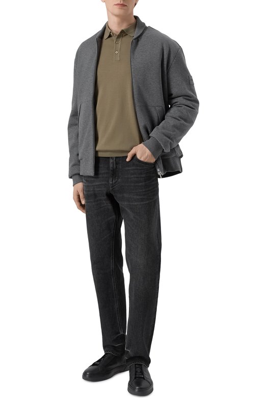 Кожаные кеды Gary BOSS 50546231 Чёрный  50546231 Фото 2