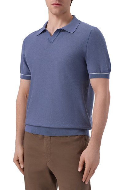 Поло из хлопка и лиоцелла BOSS, арт. 50560483, фото 3