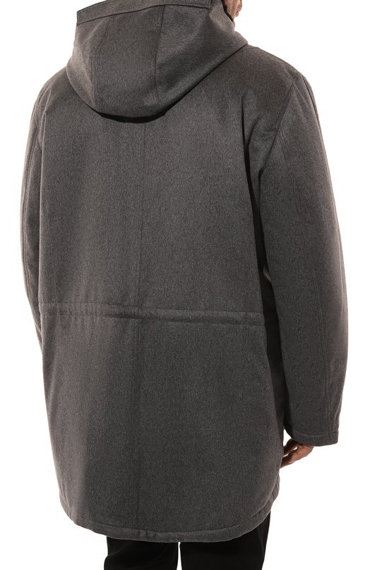 Кашемировая парка с подкладкой из нутрии Kired Серый, фото 4