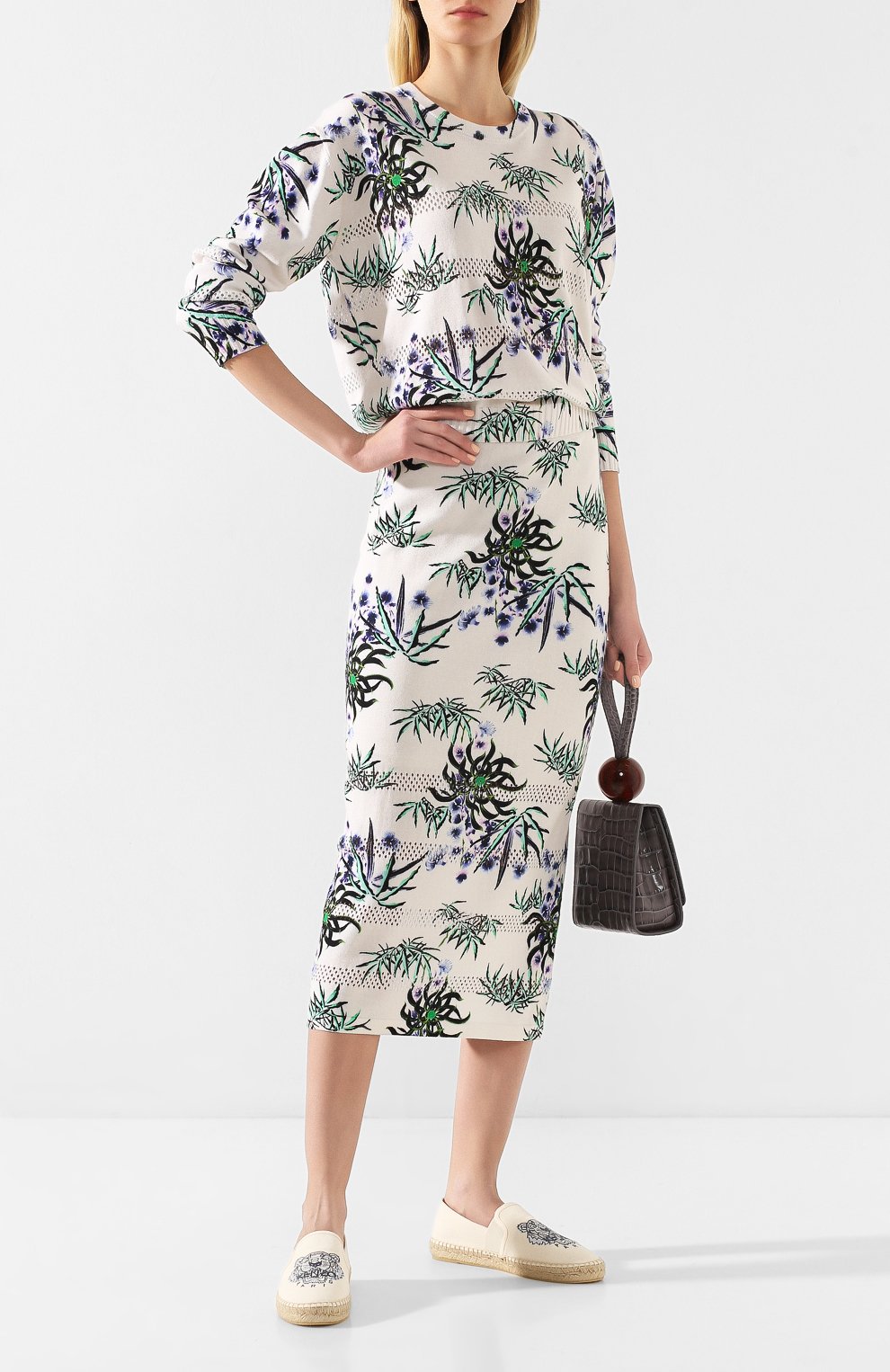 Юбка из смеси вискозы и хлопка KENZO, арт. FA52JU515821, фото 2