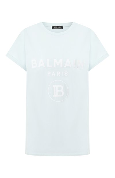 Женская хлопковая футболка BALMAIN, арт. SF21363/I240
