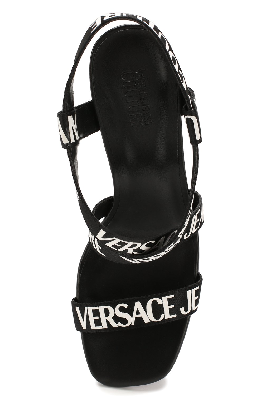 Текстильные босоножки logo tape VERSACE JEANS COUTURE, арт. E0VVBS36-LINEA F0ND0 EMILY DIS. 71/85064, фото 5