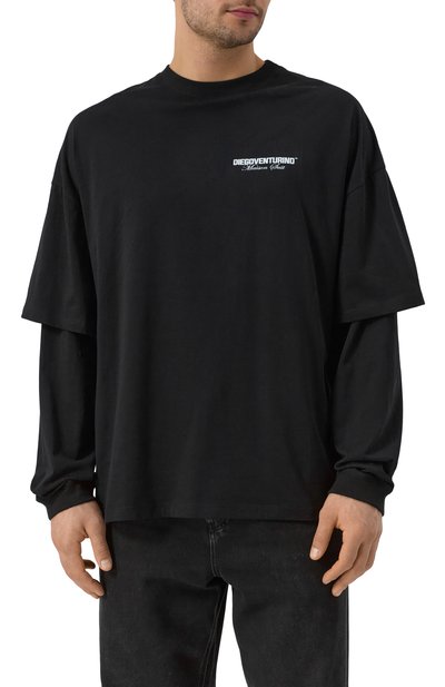 Хлопковый лонгслив DIEGO VENTURINO, арт. DVTS-MLCL0G0, фото 3