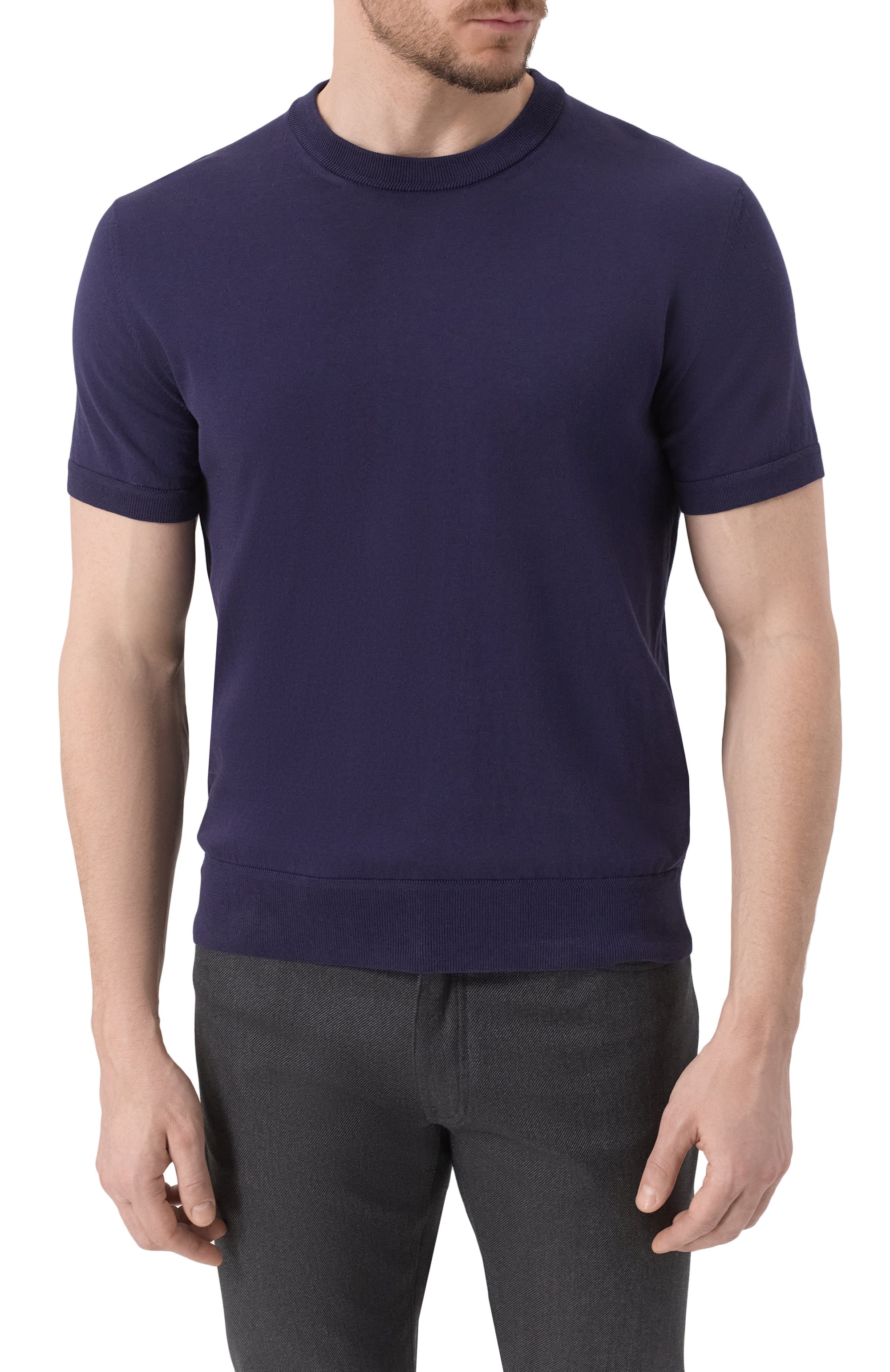 Хлопковый джемпер BRIONI темно-синего цвета по цене 95900 руб., арт. UMR00L/PCK17, фото 3 Хлопковый джемпер BRIONI, арт. UMR00L/PCK17, фото 3