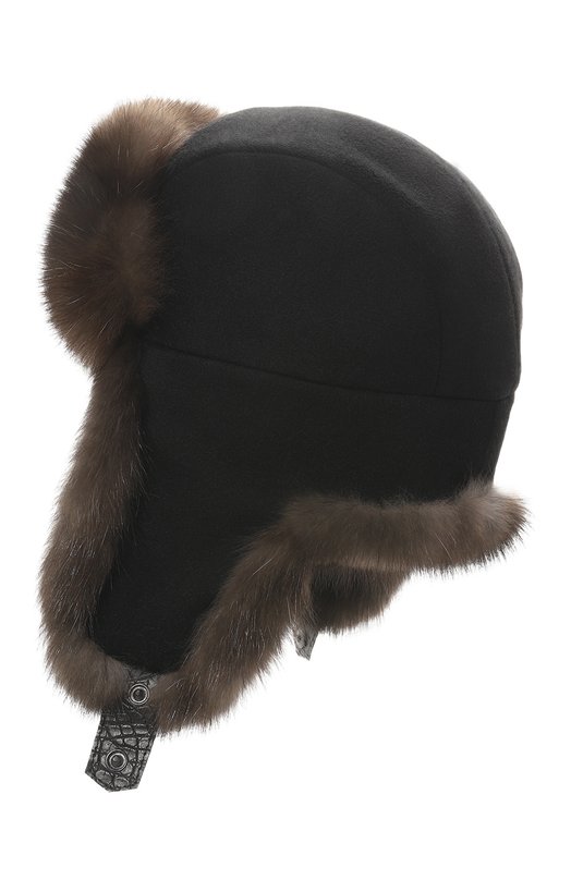 Шапка-ушанка Майкл с отделкой из соболя FurLand 0201430910004100004 Коричневый  0201430910004100004 Фото 2