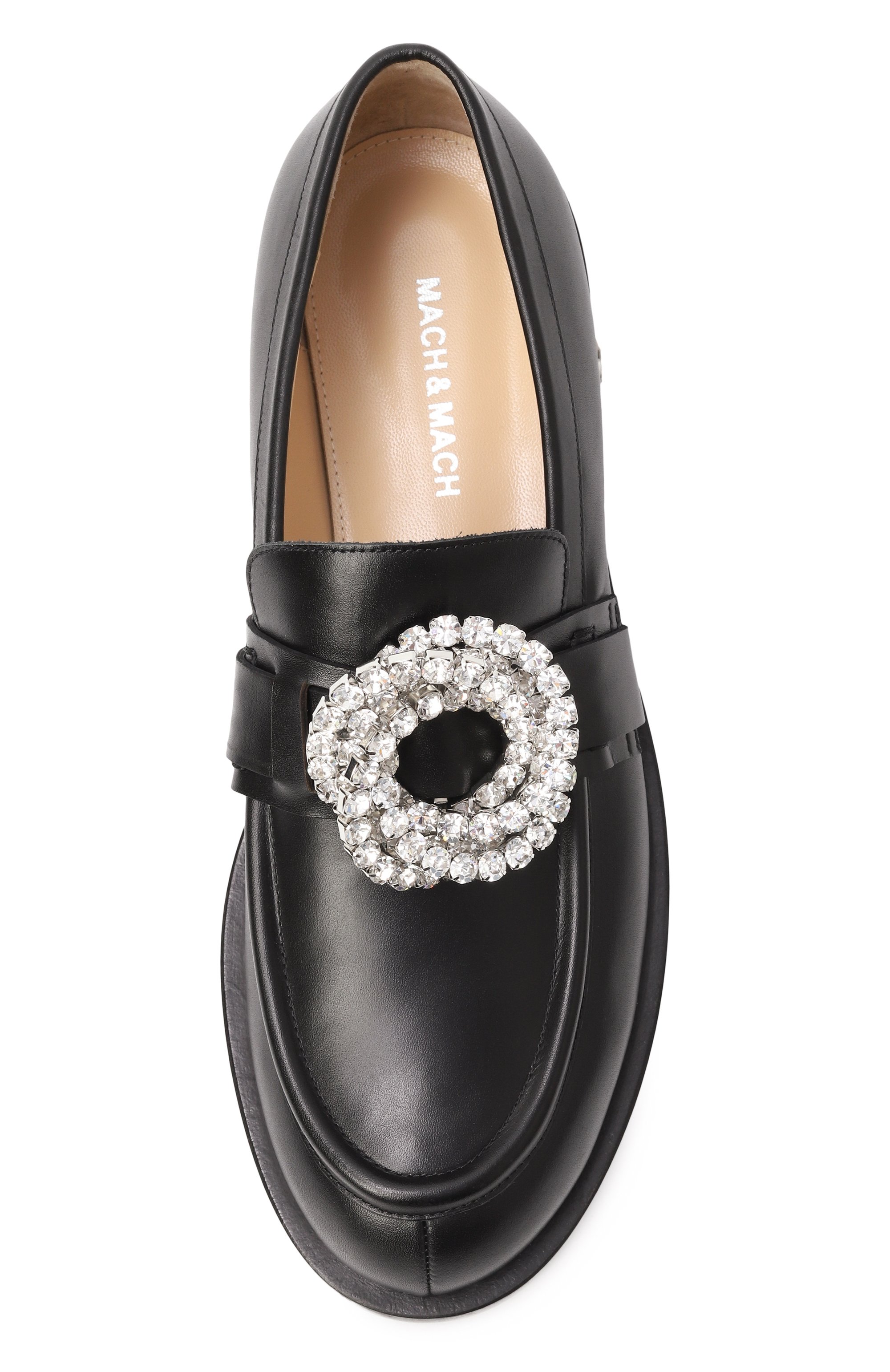 Кожаные лоферы galaxy MACH & MACH, арт. FW25-S0743-30-NAP-BLK, фото 6