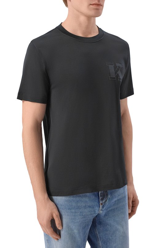 Хлопковая футболка Kiton UMK0827 Чёрный  UMK0827 Фото 3