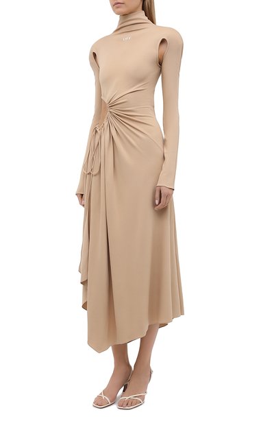 Платье из вискозы OFF-WHITE, арт. 0WDB320S21JER001, фото 3