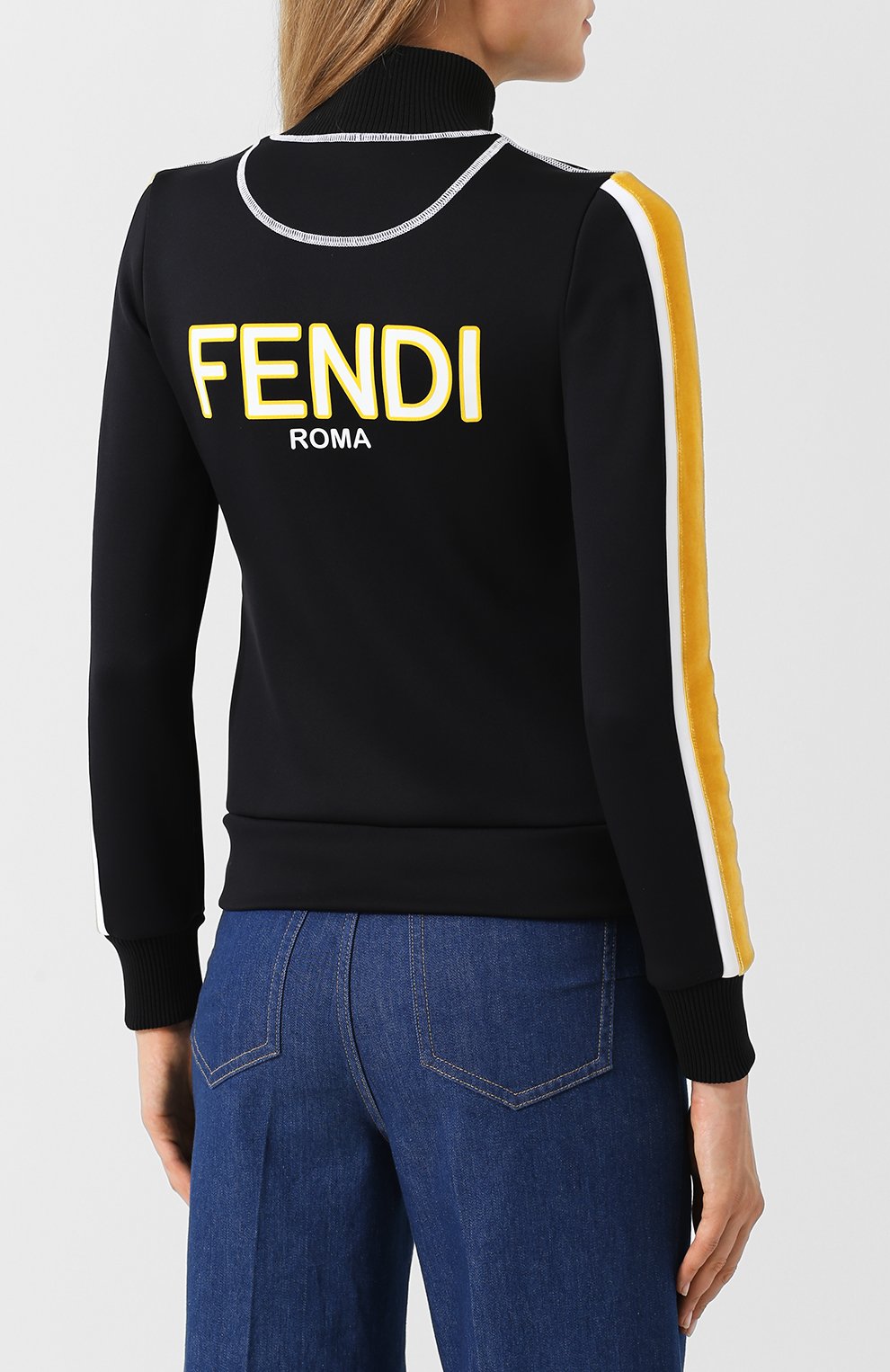 Кардиган на молнии с воротником-стойкой FENDI, арт. FAF084 A4EG, фото 4