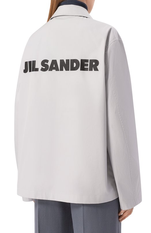 Хлопковая куртка-рубашка Jil Sander J53BN0004/J45306 Серый  J53BN0004/J45306 Фото 4