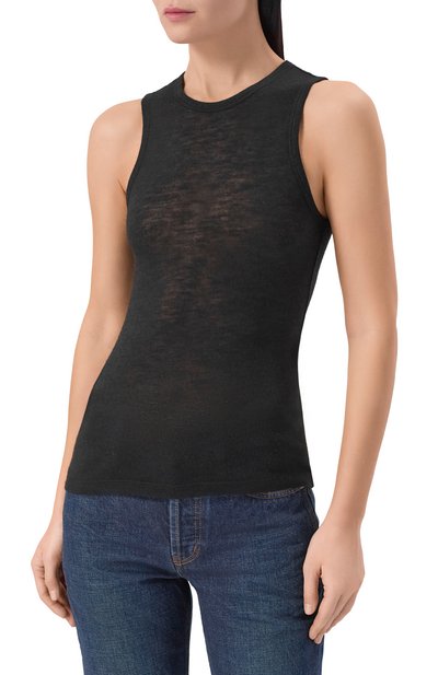 Майка из кашемира и шелка SAINT LAURENT, арт. 849920/Y38BL, фото 3