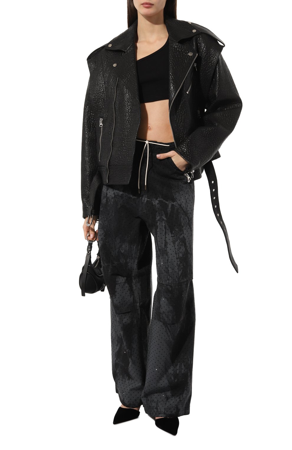 Джинсы с отделкой стразами DARKPARK, арт. RWTR02S, фото 2