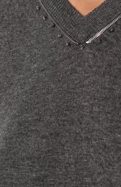 Шерстяной пуловер MARC JACOBS (THE) серого цвета по цене 43350 руб., арт. M4007942, фото 5 Шерстяной пуловер MARC JACOBS (THE), арт. M4007942, фото 5