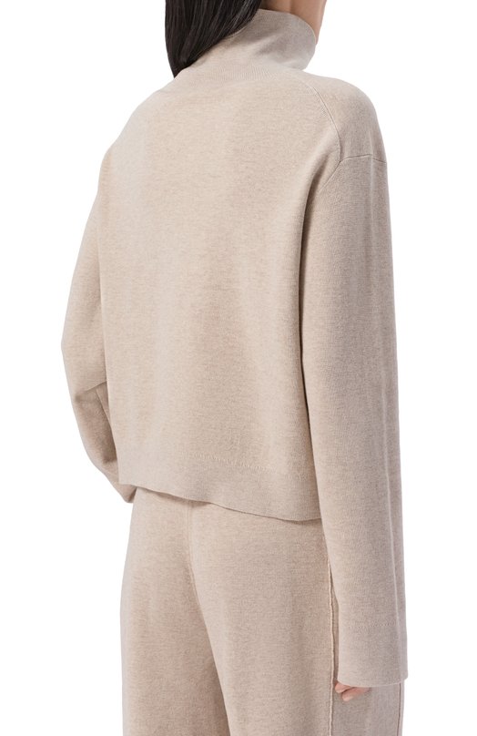 Свитер из шерсти и хлопка 12 STOREEZ 136266 Бежевый  136266 Фото 4