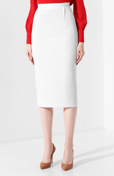 Шерстяная юбка ROLAND MOURET белого цвета по цене 62050 руб., арт. PW19/S4134/F4044, фото 3 Шерстяная юбка ROLAND MOURET, арт. PW19/S4134/F4044, фото 3