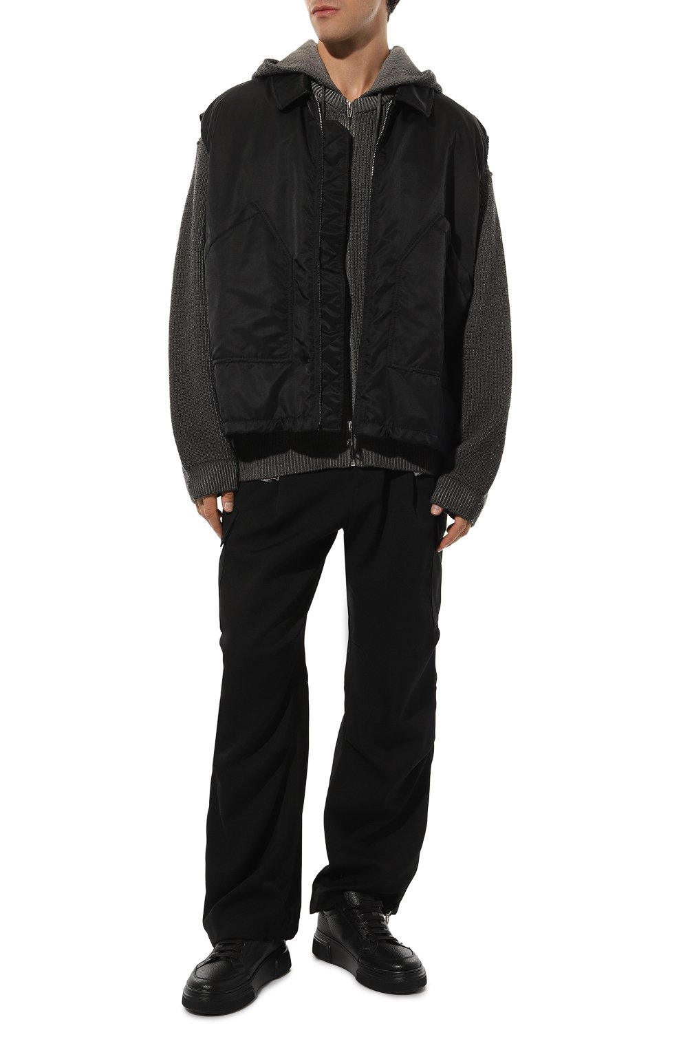 Кардиган из хлопка и шерсти JUUN.J серого цвета по цене 79250 руб., арт. JC3951P61/3, фото 2 Кардиган из хлопка и шерсти JUUN.J, арт. JC3951P61/3, фото 2