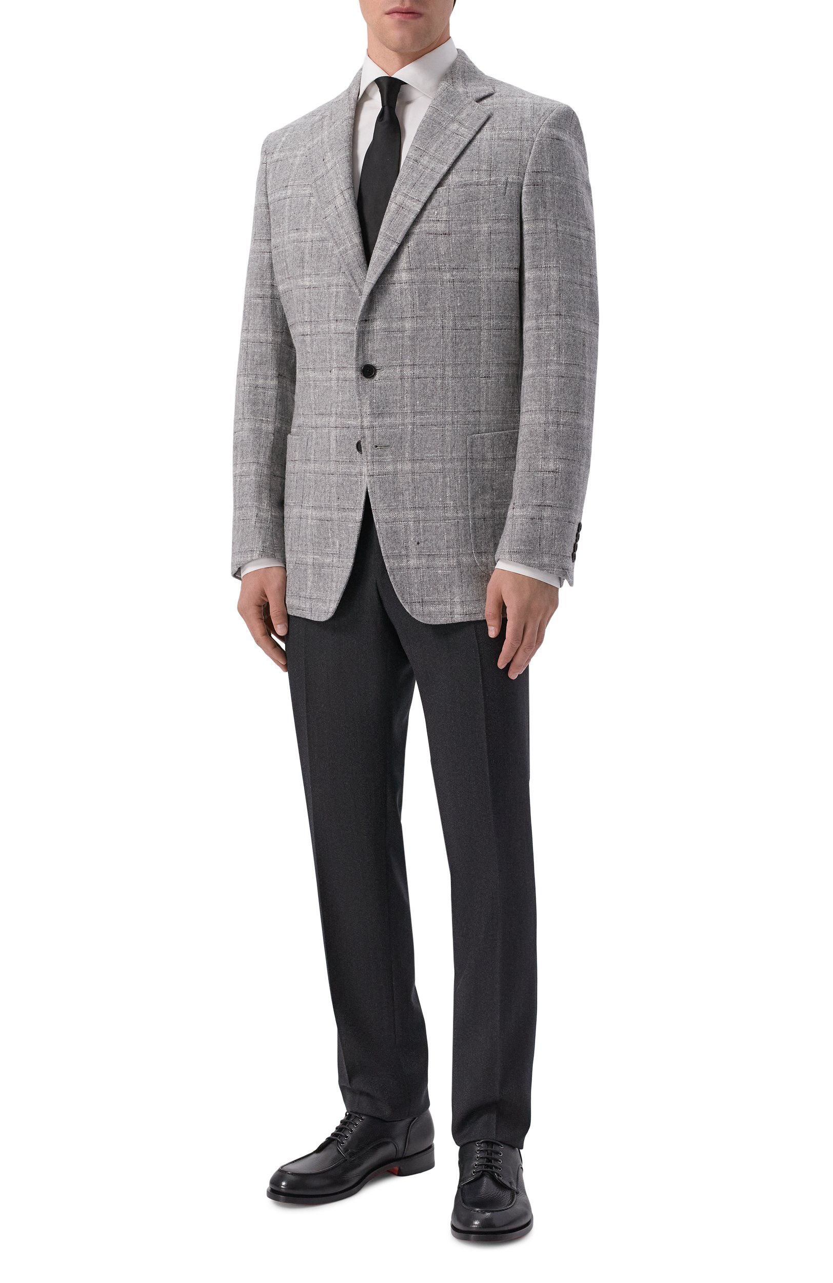 Шерстяные брюки CORNELIANI темно-серого цвета по цене 59950 руб., арт. 285B01/2A18348, фото 2 Шерстяные брюки CORNELIANI, арт. 285B01/2A18348, фото 2