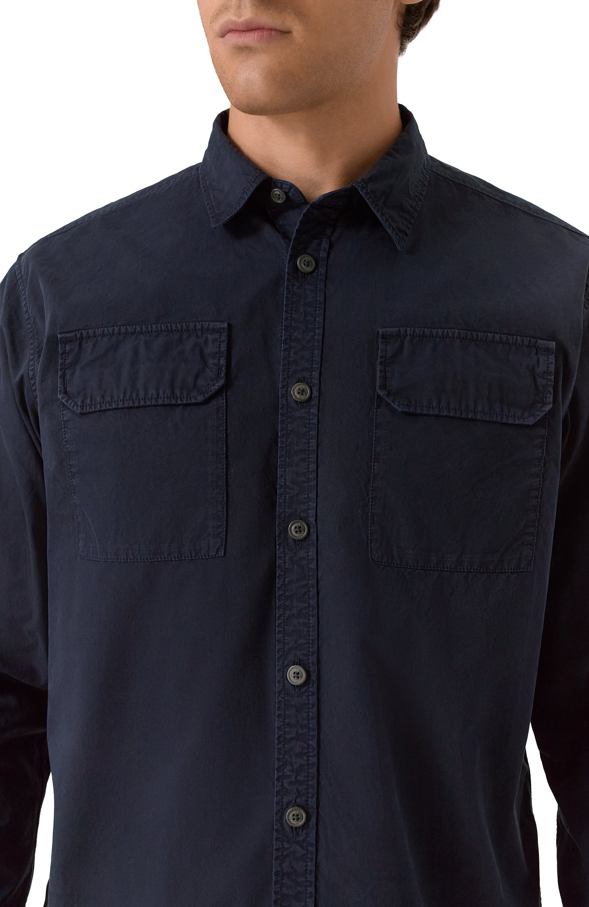 Хлопковая рубашка C.P. COMPANY, арт. RCCMSH706A110143G, фото 5