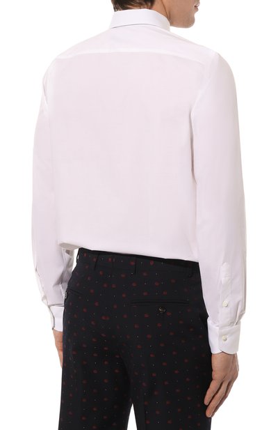 Хлопковая сорочка CANALI белого цвета по цене 26600 руб., арт. 758/GD02832, фото 5 Хлопковая сорочка CANALI, арт. 758/GD02832, фото 5