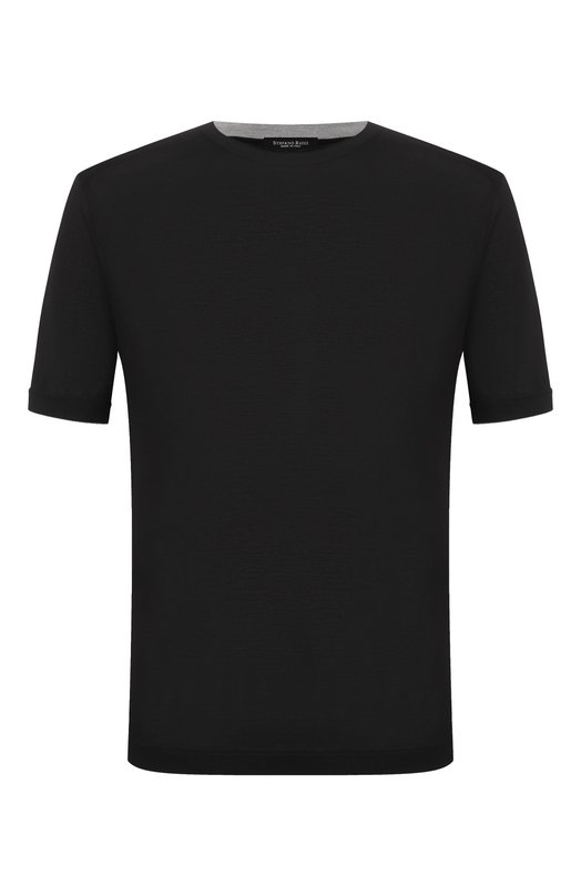 Шелковая футболка Stefano Ricci K919512G10/R25190_001 Чёрный K919512G10/R25190_001