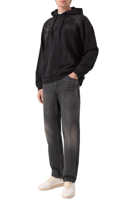 Хлопковое худи Diesel A20290/0LJBT Чёрный  A20290/0LJBT Фото 2