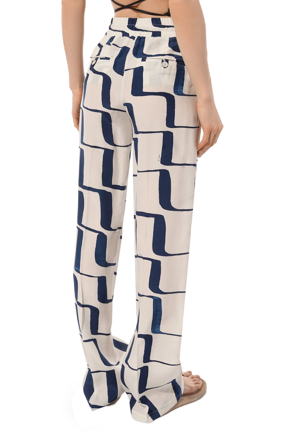 Шелковые брюки KITON, арт. D48122K0975B, фото 4