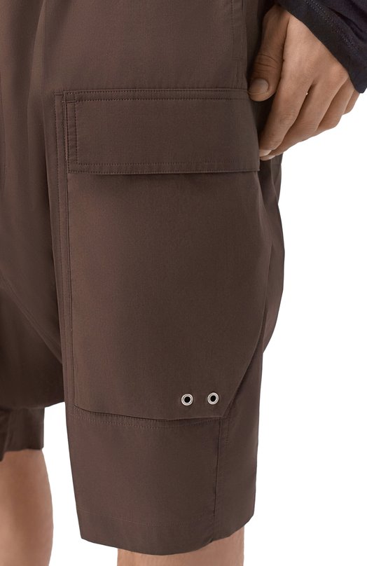 Хлопковые шорты Rick Owens RU01F2389/P Коричневый  RU01F2389/P Фото 5