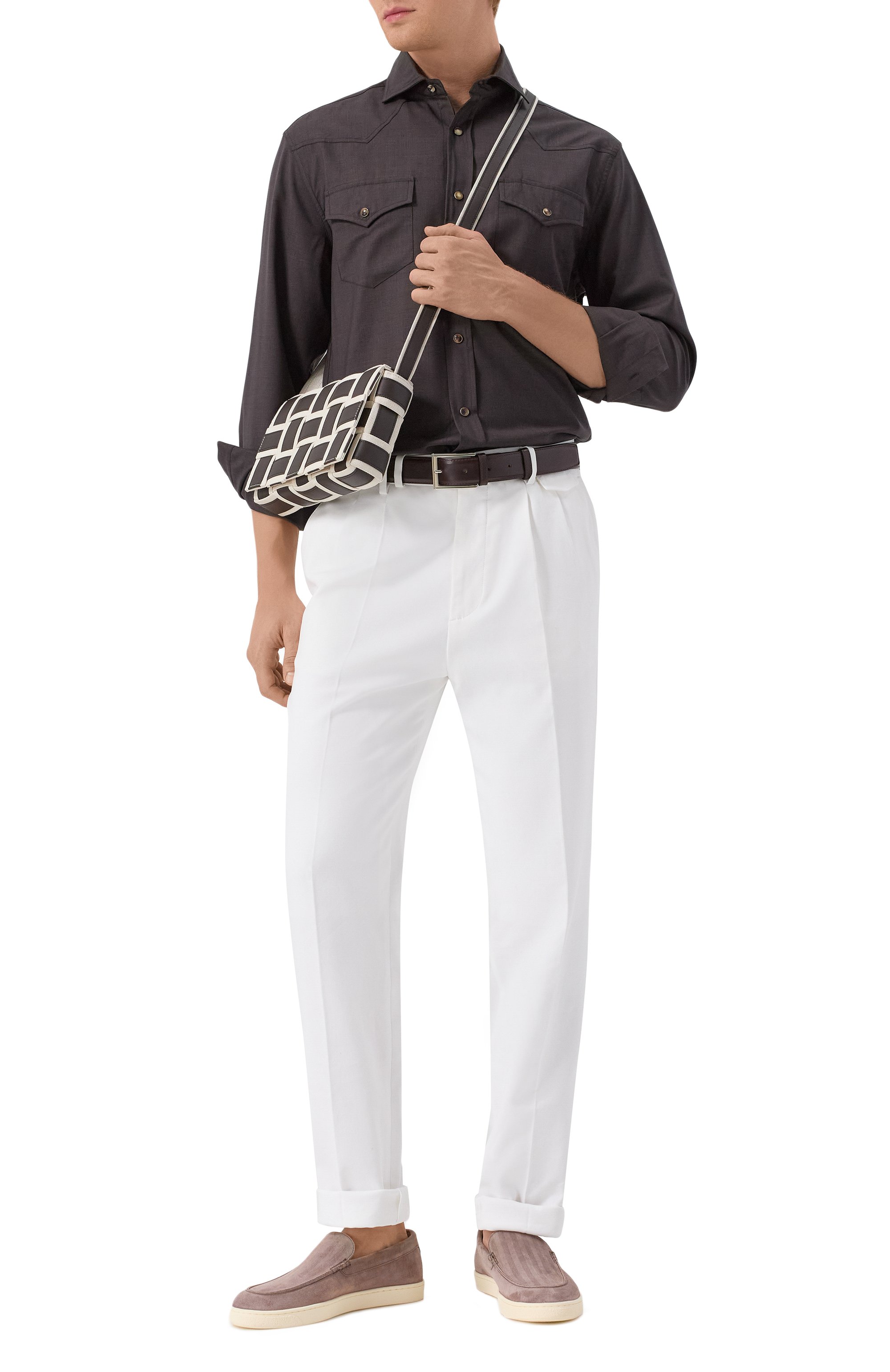 Замшевые лоферы BRUNELLO CUCINELLI темно-бежевого цвета по цене 116000 руб., арт. MZUHVSN335, фото 2 Замшевые лоферы BRUNELLO CUCINELLI, арт. MZUHVSN335, фото 2