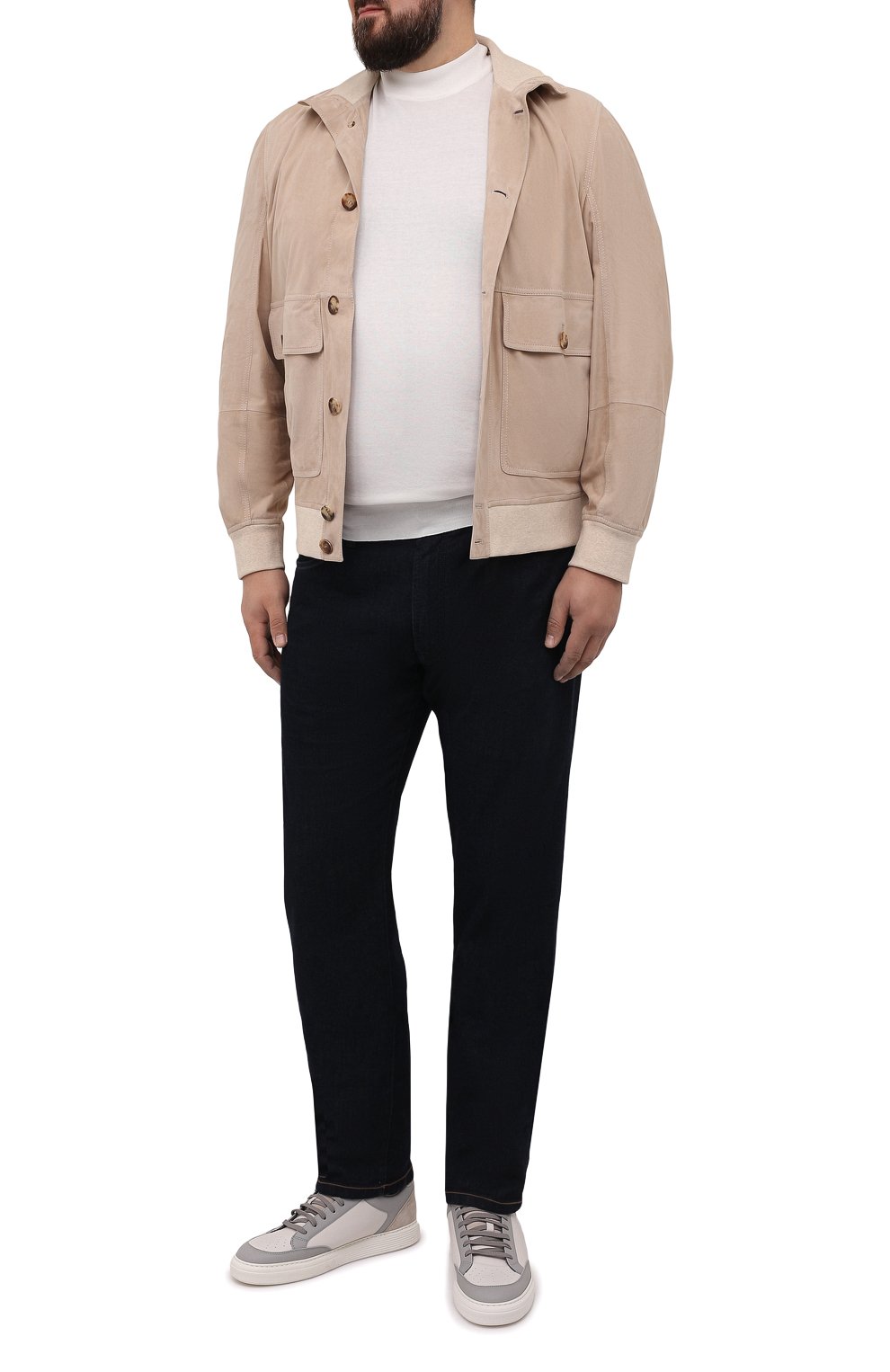 Хлопковый джемпер BRUNELLO CUCINELLI кремового цвета по цене 67600 руб., арт. M2900234W, фото 2 Хлопковый джемпер BRUNELLO CUCINELLI, арт. M2900234W, фото 2