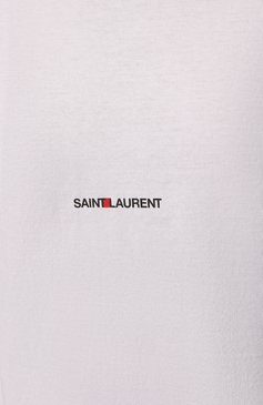 Мужская хлопковая футболка SAINT LAURENT белого цвета, арт. 464572/YB2DQ | Фото 5 (Материал внутренний: Не назначено; Принт: Без принта, С принтом; Рукава: Короткие; Длина (для топов): Стандартные; Материал сплава: Проставлено; Материал внешний: Хлопок; Драгоценные камни: Проставлено; Стили: Кэжуэл; Статус проверки: Проверена категория)