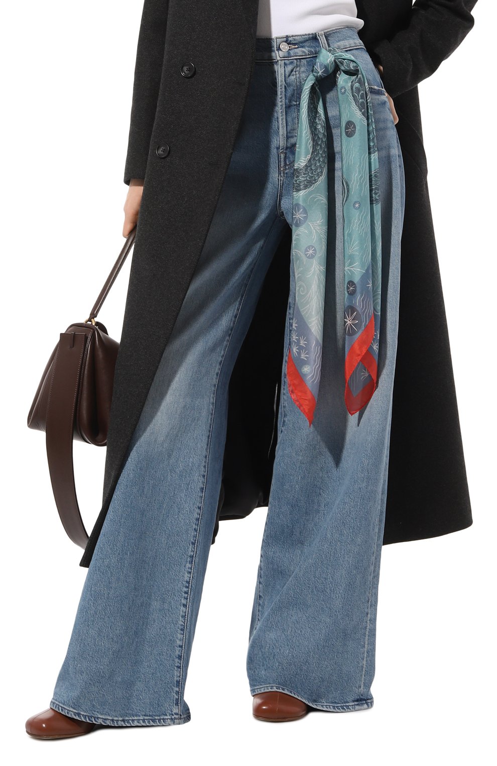 Шелковый платок дракон GOURJI, арт. T27DRBL7R/1, фото 3