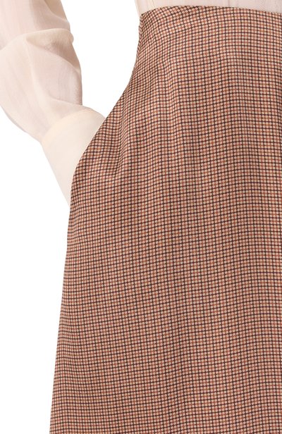 Шелковая юбка KITON темно-бежевого цвета по цене 236500 руб., арт. D58208K0584I, фото 5 Шелковая юбка KITON, арт. D58208K0584I, фото 5