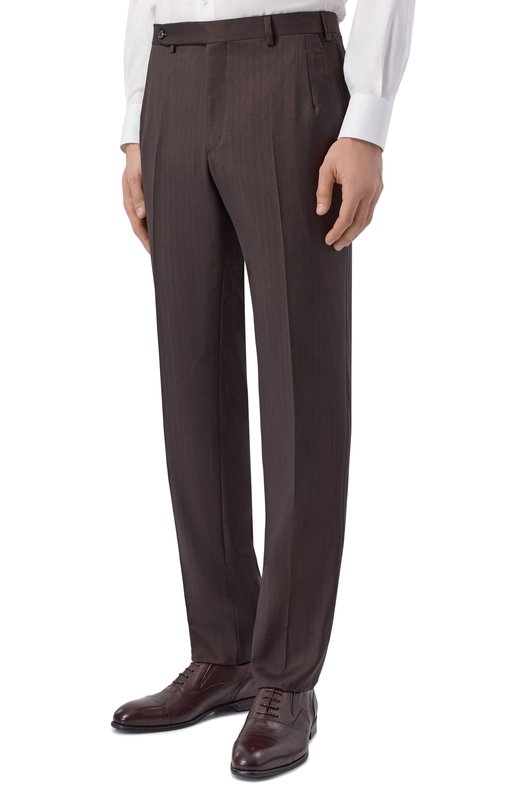 Костюм из шерсти и шелка Brioni RA9S1B/PDA37 Коричневый  RA9S1B/PDA37 Фото 4