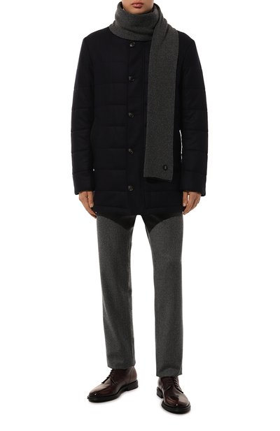 Шарф из шерсти и вискозы BOGNER темно-серого цвета по цене 24100 руб., арт. 98166087, фото 3 Шарф из шерсти и вискозы BOGNER, арт. 98166087, фото 3