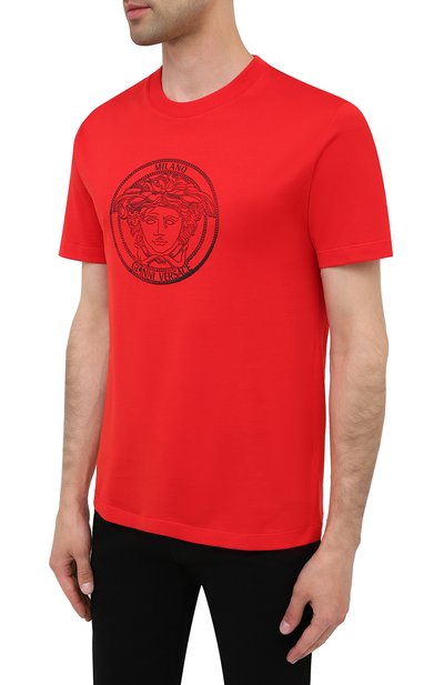 Хлопковая футболка VERSACE, арт. A87381/A228806, фото 4