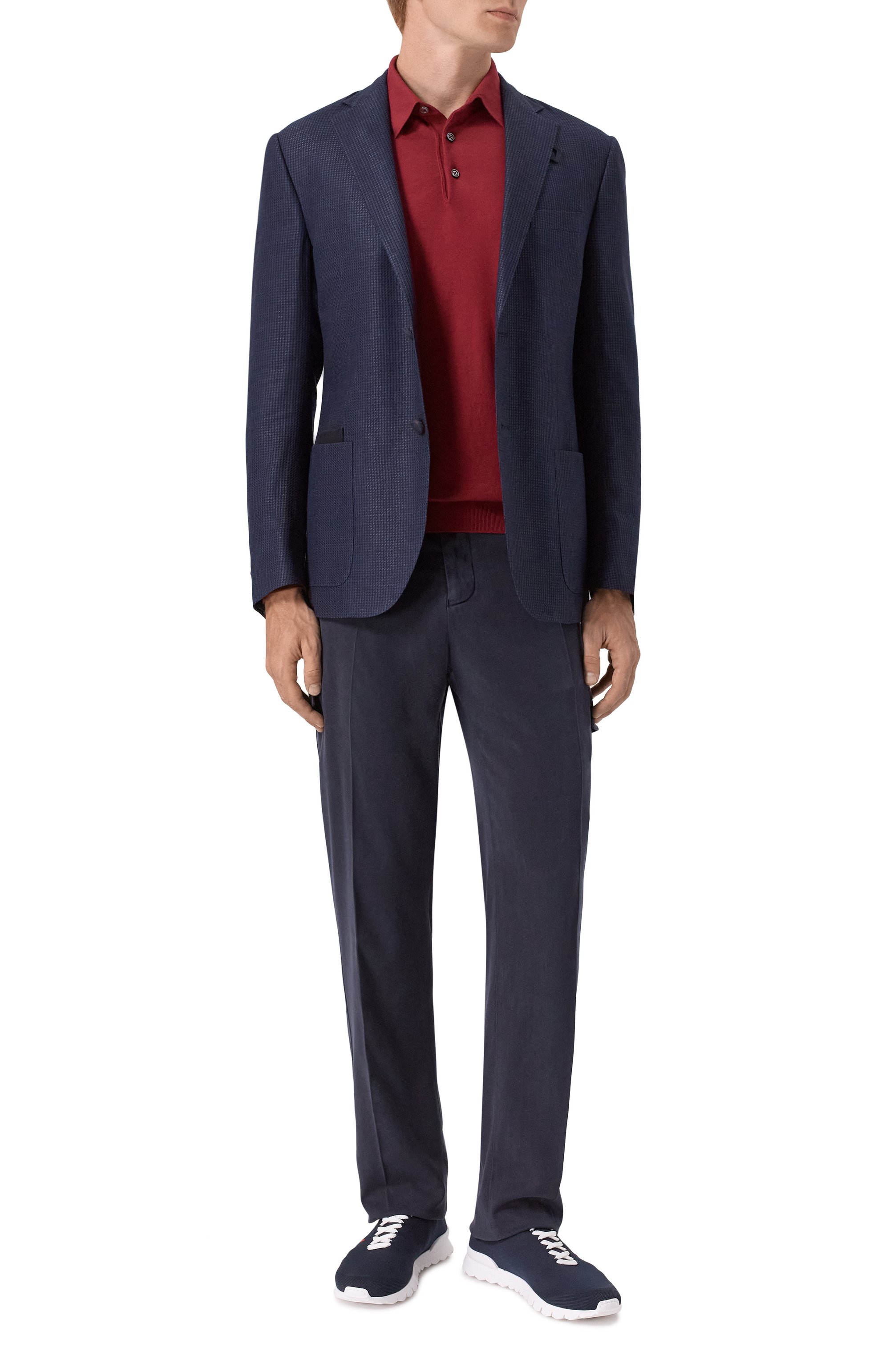 Текстильные кроссовки KITON темно-синего цвета по цене 125000 руб., арт. USSA392N0136202, фото 2 Текстильные кроссовки KITON, арт. USSA392N0136202, фото 2