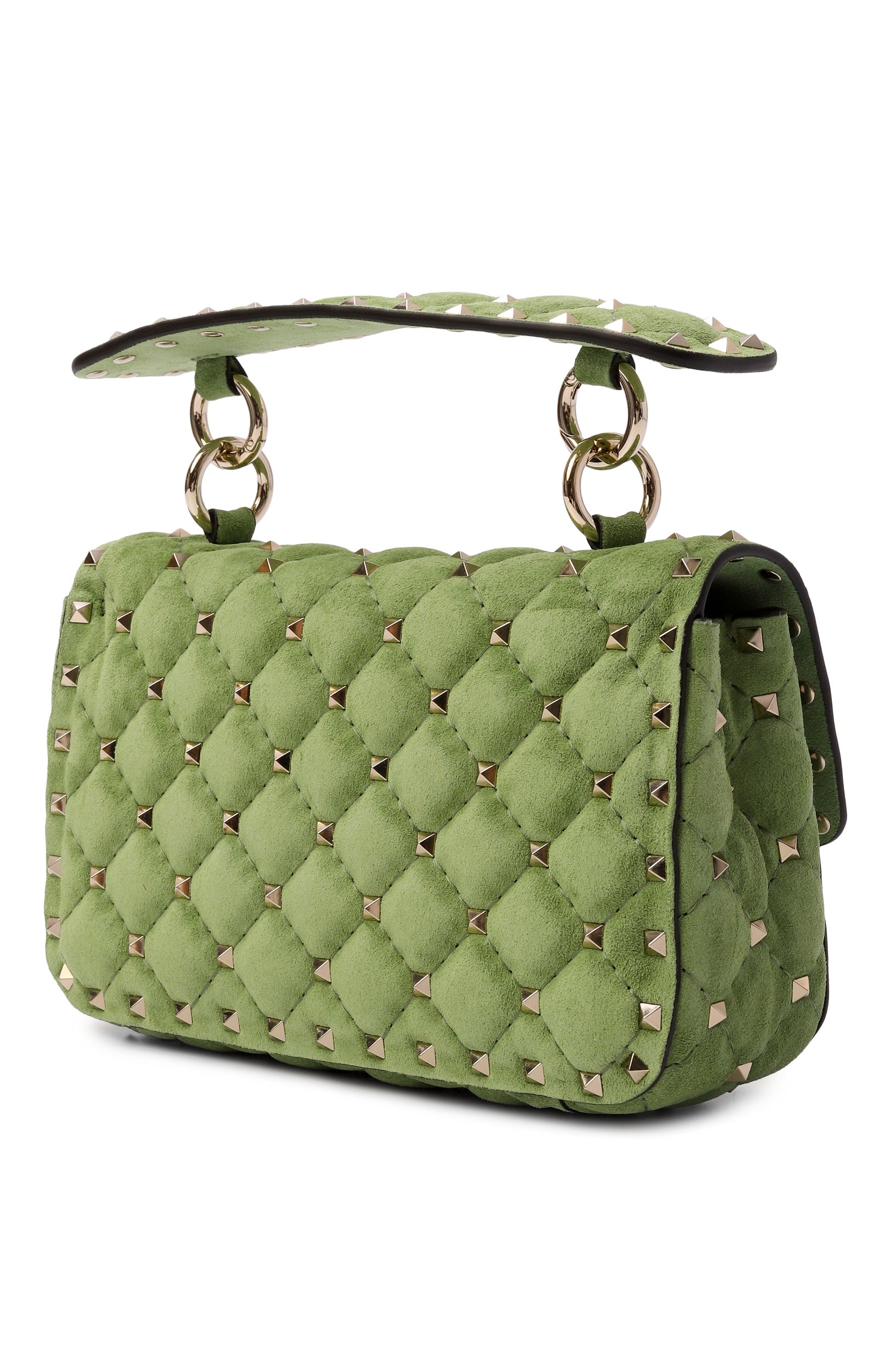 Сумка rockstud spike small VALENTINO зеленого цвета по цене 255000 руб., арт. 9W2B0123/KQQ, фото 4 Сумка rockstud spike small VALENTINO, арт. 9W2B0123/KQQ, фото 4