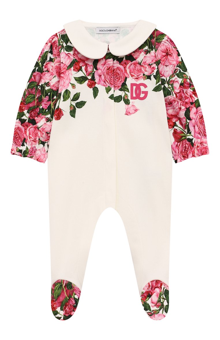 Детского комплект из трех предметов DOLCE & GABBANA разноцветного цвета, арт. L2J02Y/II7E8 | Фото 2 (Материал внешний: Хлопок; Нос: Не проставлено; Кросс-КТ НВ: Комплект - выписка; Ростовка одежда: 0 - 3 мес | 50 - 60 см, 6 мес | 68 см, 3 мес | 62 см, 9 мес | 74 см)