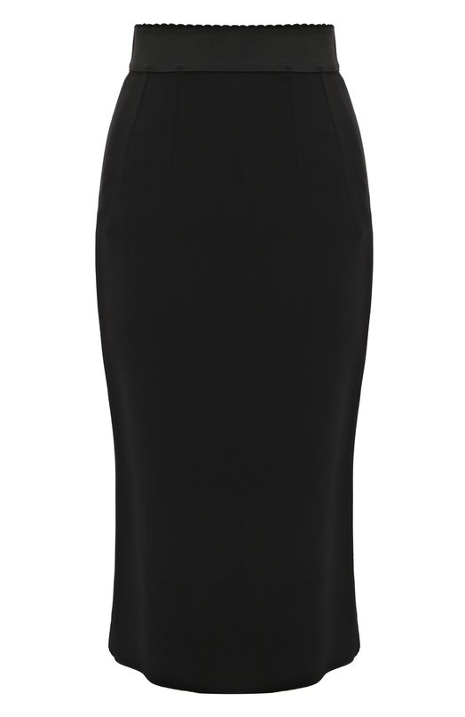 Юбка из вискозы Dolce & Gabbana F4A1FT/GDB0M Чёрный F4A1FT/GDB0M