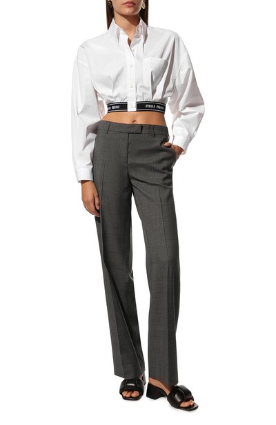 Хлопковая рубашка MIU MIU, арт. MK1435-1UCS-F0009, фото 2