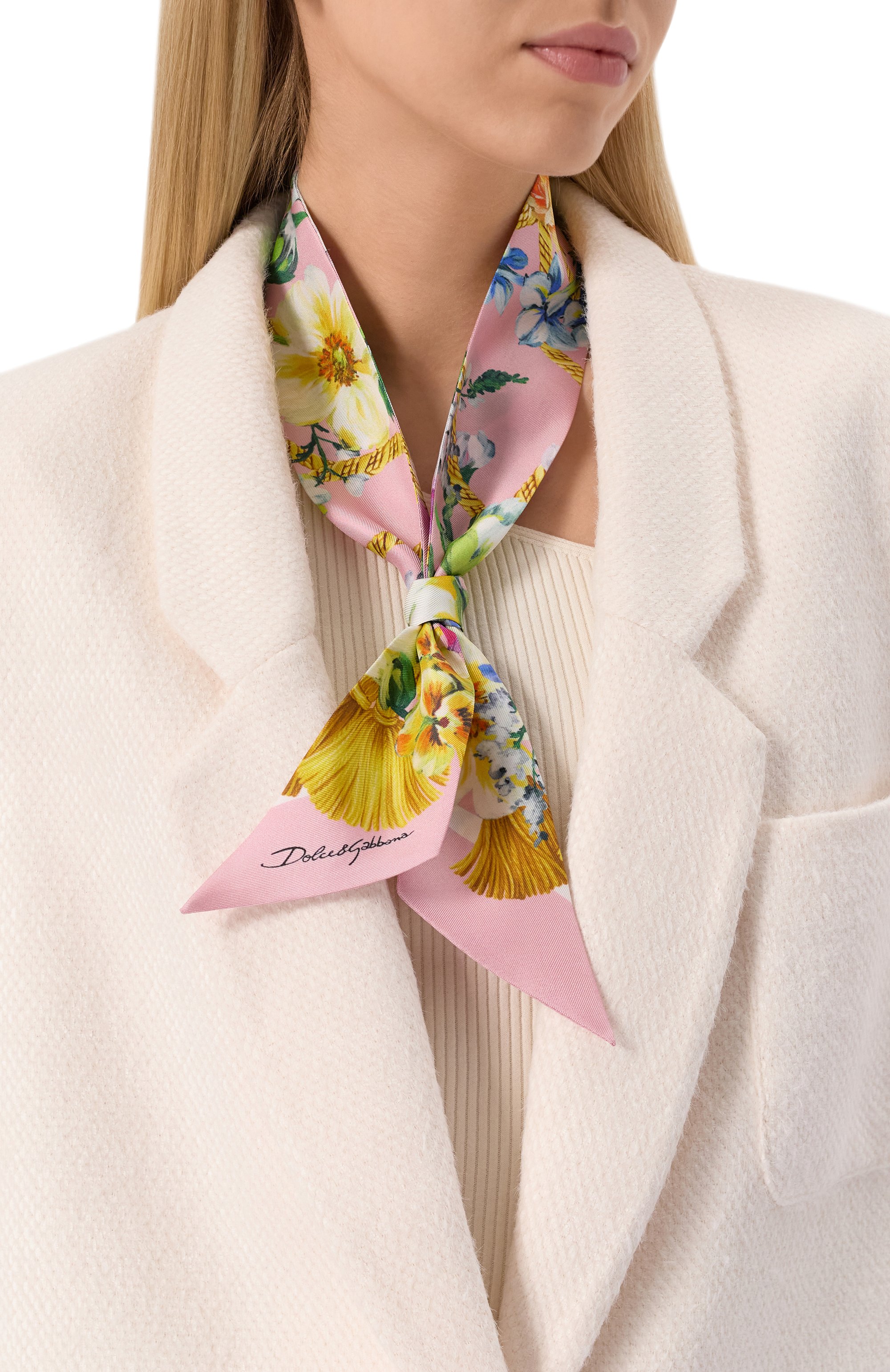 Шелковый шарф-твилли DOLCE & GABBANA, арт. FS215A/GDCUT, фото 2