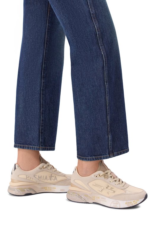 Комбинированные кроссовки Moe Run D Premiata M0ERUND/VAR 8080 Кремовый  M0ERUND/VAR 8080 Фото 2